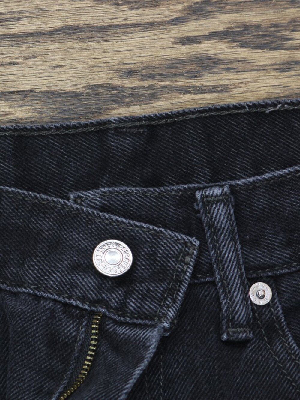 Levi'S Black Levi S Distressed Upcycle Straight Leg 505 Jeans Wash - Picture 6 of 8